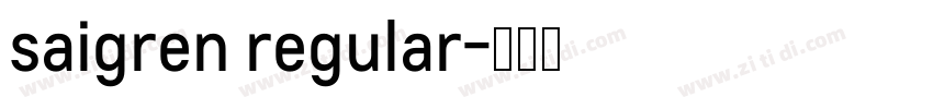 saigren regular字体转换